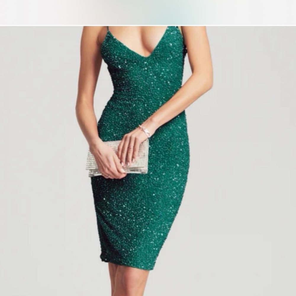 Retrofete Sparkling Emerald Midi Dress